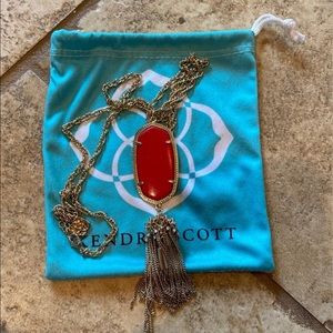Kendra Scott Danielle Red Tassel Necklace